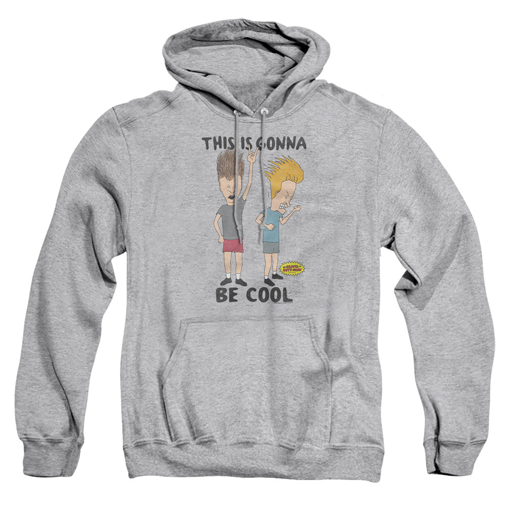 AN OFFCIALLY LICENSED BEAVIS AND BUTTHEAD GONNA BE COOL ADULT UNISEX PULLOVER HOODIE ATHLETIC HEATHER