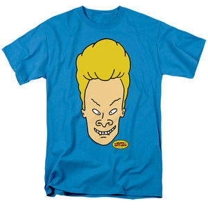AN OFFCIALLY LICENSED BEAVIS AND BUTTHEAD BEAVIS HEADSHOT MEN'S REGULAR FIT T-SHIRT BLACK