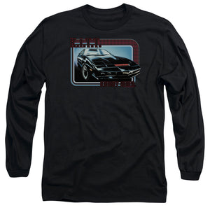 AN OFFCIALLY LICENSED KNIGHT RIDER KITT MEN'S LONG SLEEVE T-SHIRT BLACK