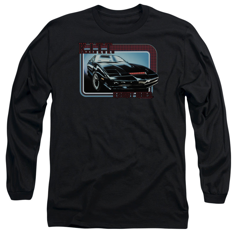 AN OFFCIALLY LICENSED KNIGHT RIDER KITT MEN'S LONG SLEEVE T-SHIRT BLACK