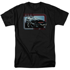 AN OFFCIALLY LICENSED KNIGHT RIDER KITT MEN'S REGULAR FIT T-SHIRT BLACK
