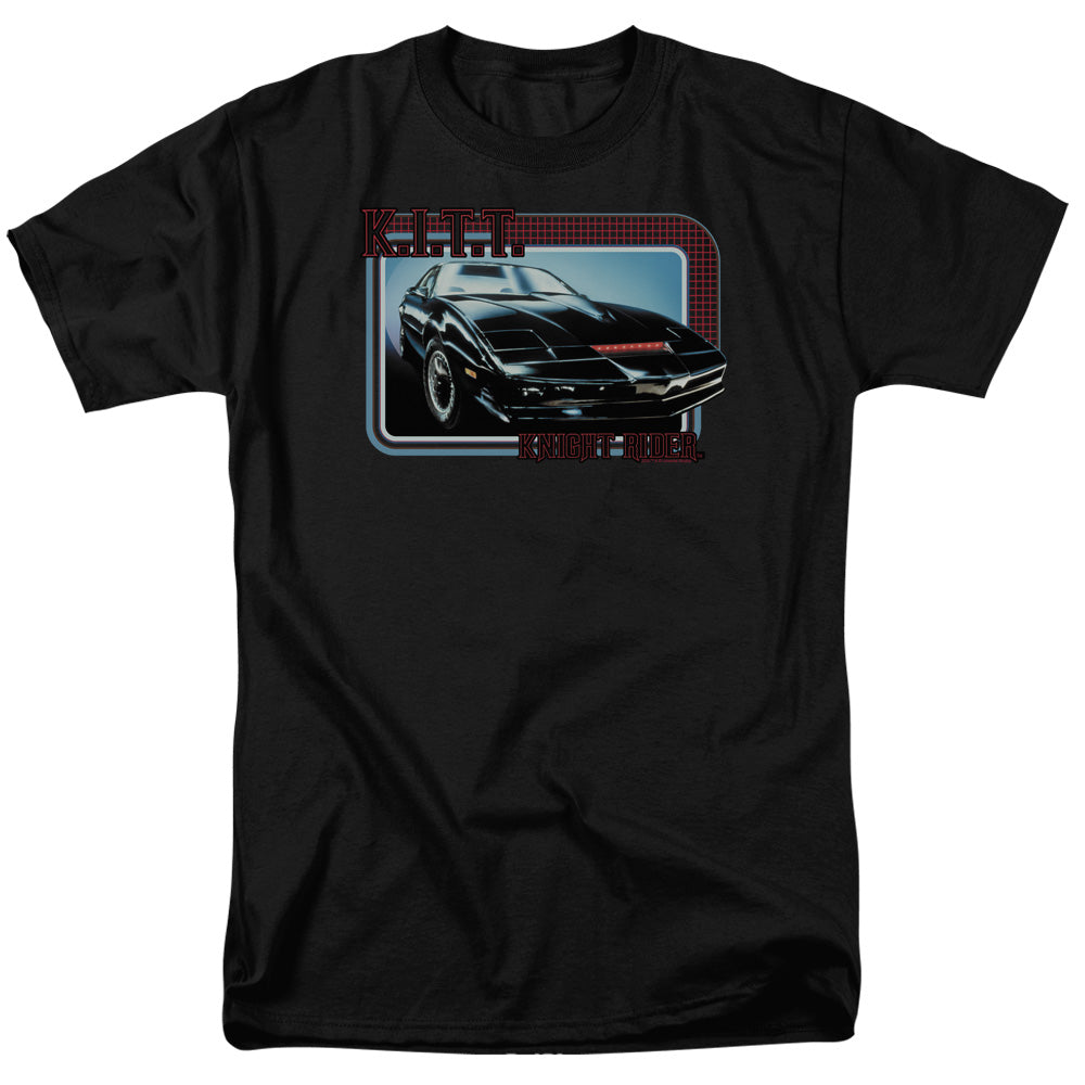 AN OFFCIALLY LICENSED KNIGHT RIDER KITT MEN'S REGULAR FIT T-SHIRT BLACK
