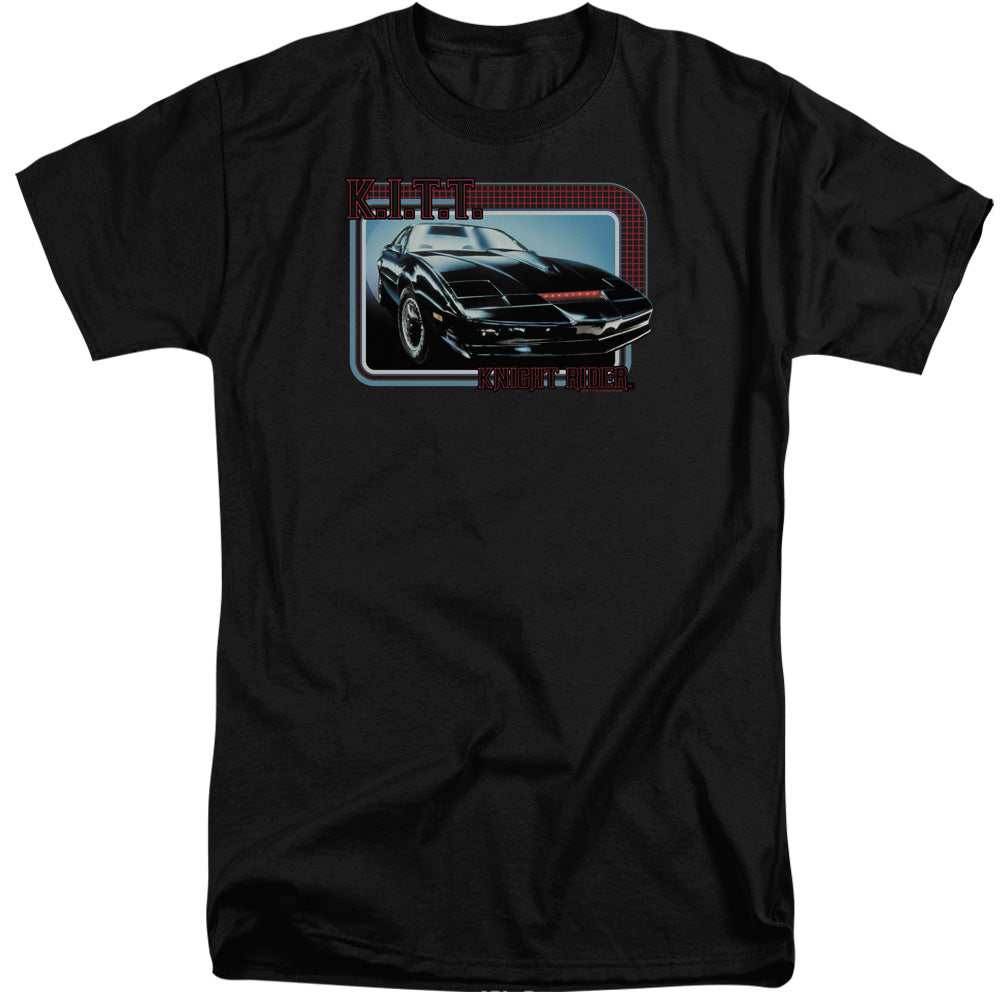 AN OFFCIALLY LICENSED KNIGHT RIDER KITT MEN'S TALL FIT T-SHIRT BLACK