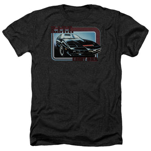 AN OFFCIALLY LICENSED KNIGHT RIDER KITT MEN'S HEATHER T-SHIRT CHARCOAL