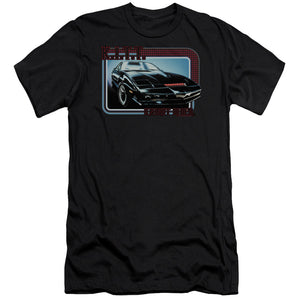 AN OFFCIALLY LICENSED KNIGHT RIDER KITT MEN'S PREMIUM SLIM FIT T-SHIRT BLACK