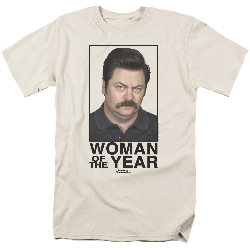 Parks And Rec Woman Of The Year Licensed Adult Unisex T-Shirt Regular Fit Tee