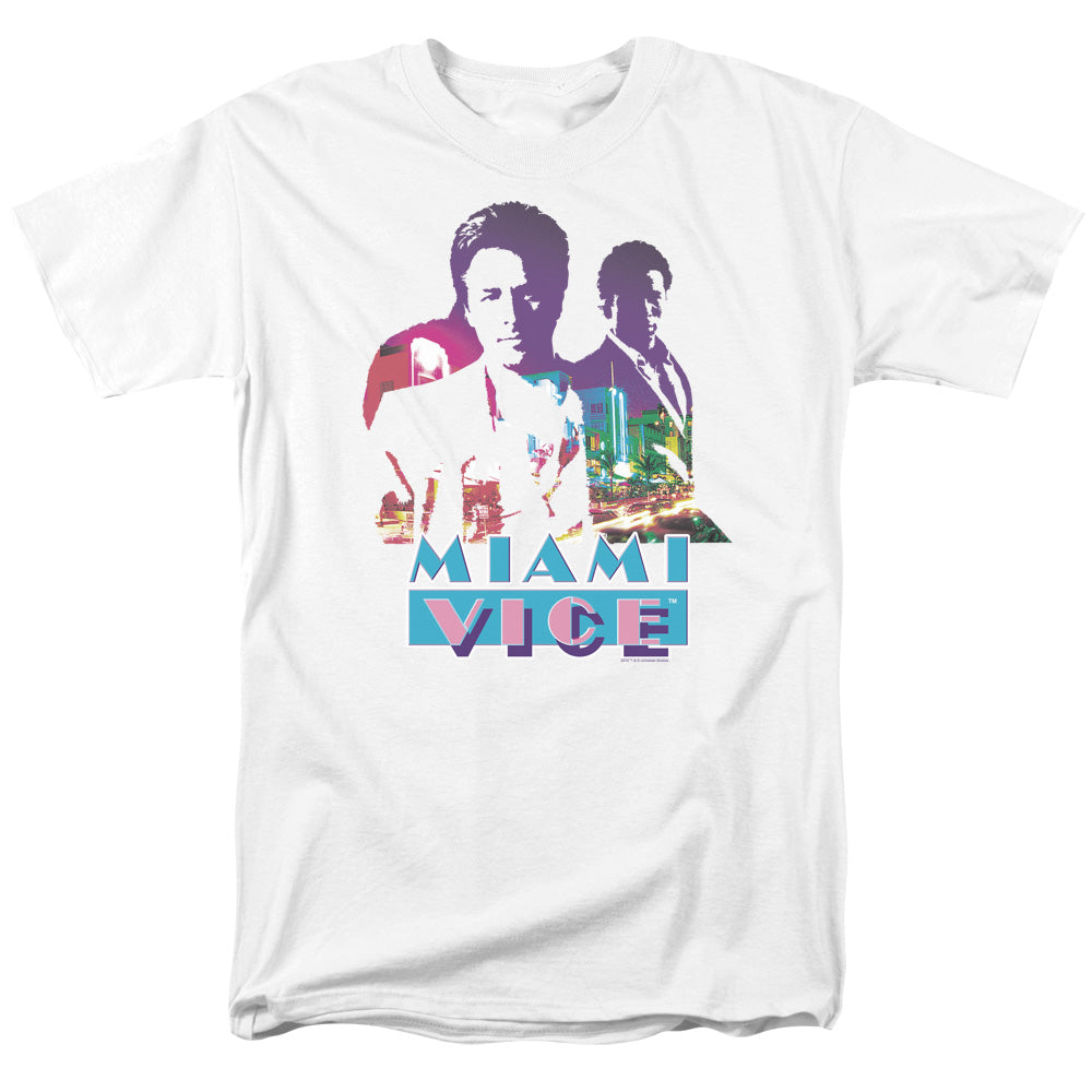 Miami Vice Crockett And Tubbs Licensed Adult Unisex T-Shirt Regular Fit Tee