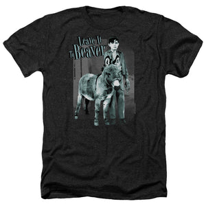 AN OFFCIALLY LICENSED LEAVE IT TO BEAVER UP TO SOMETHING MEN'S HEATHER T-SHIRT CHARCOAL