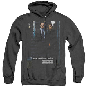 AN OFFCIALLY LICENSED LAW AND ORDER SVU SVU ADULT UNISEX HEATHER PULLOVER HOODIE BLACK