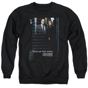 AN OFFCIALLY LICENSED LAW AND ORDER SVU SVU ADULT UNISEX CREWNECK SWEATSHIRT BLACK