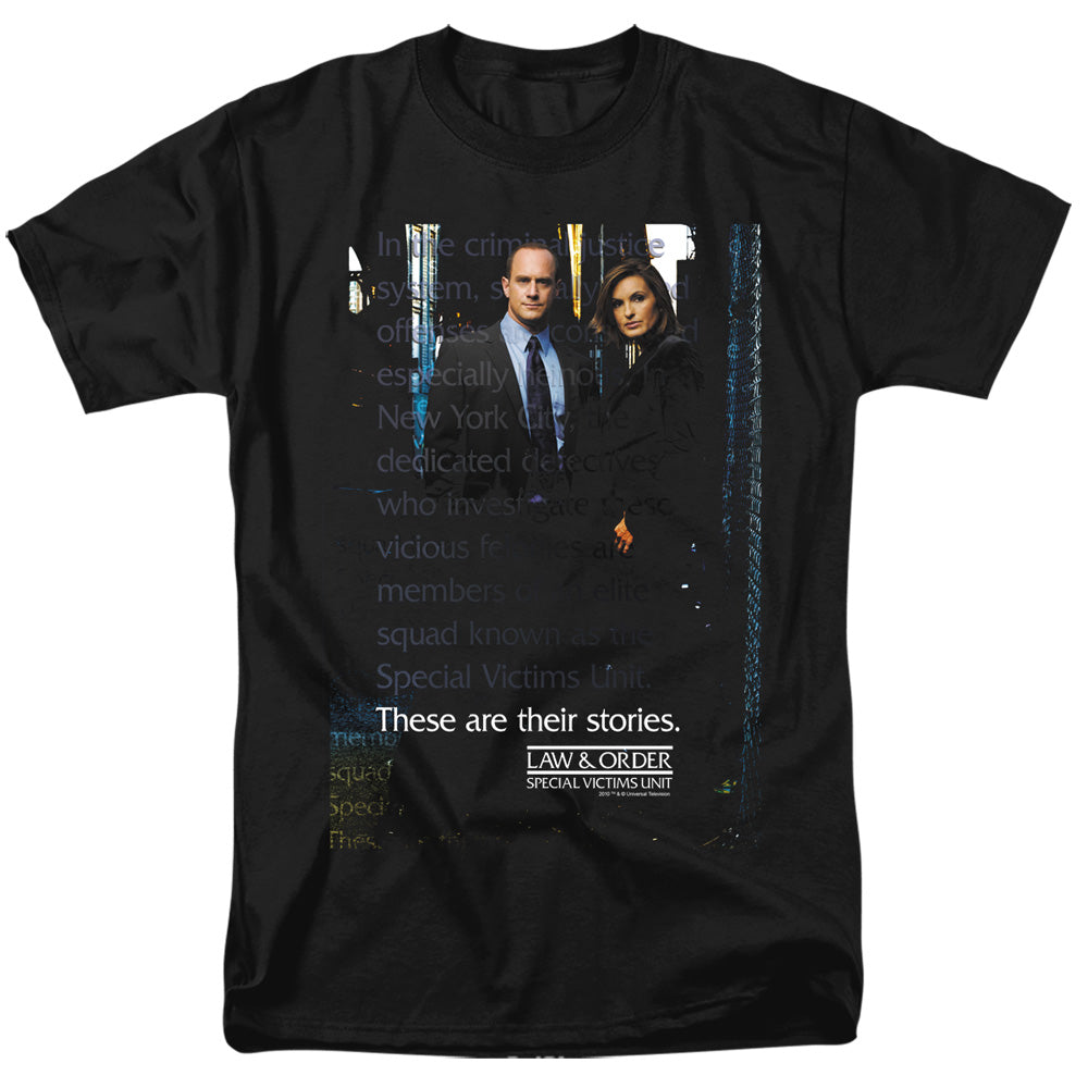 AN OFFCIALLY LICENSED LAW AND ORDER SVU SVU MEN'S REGULAR FIT T-SHIRT BLACK