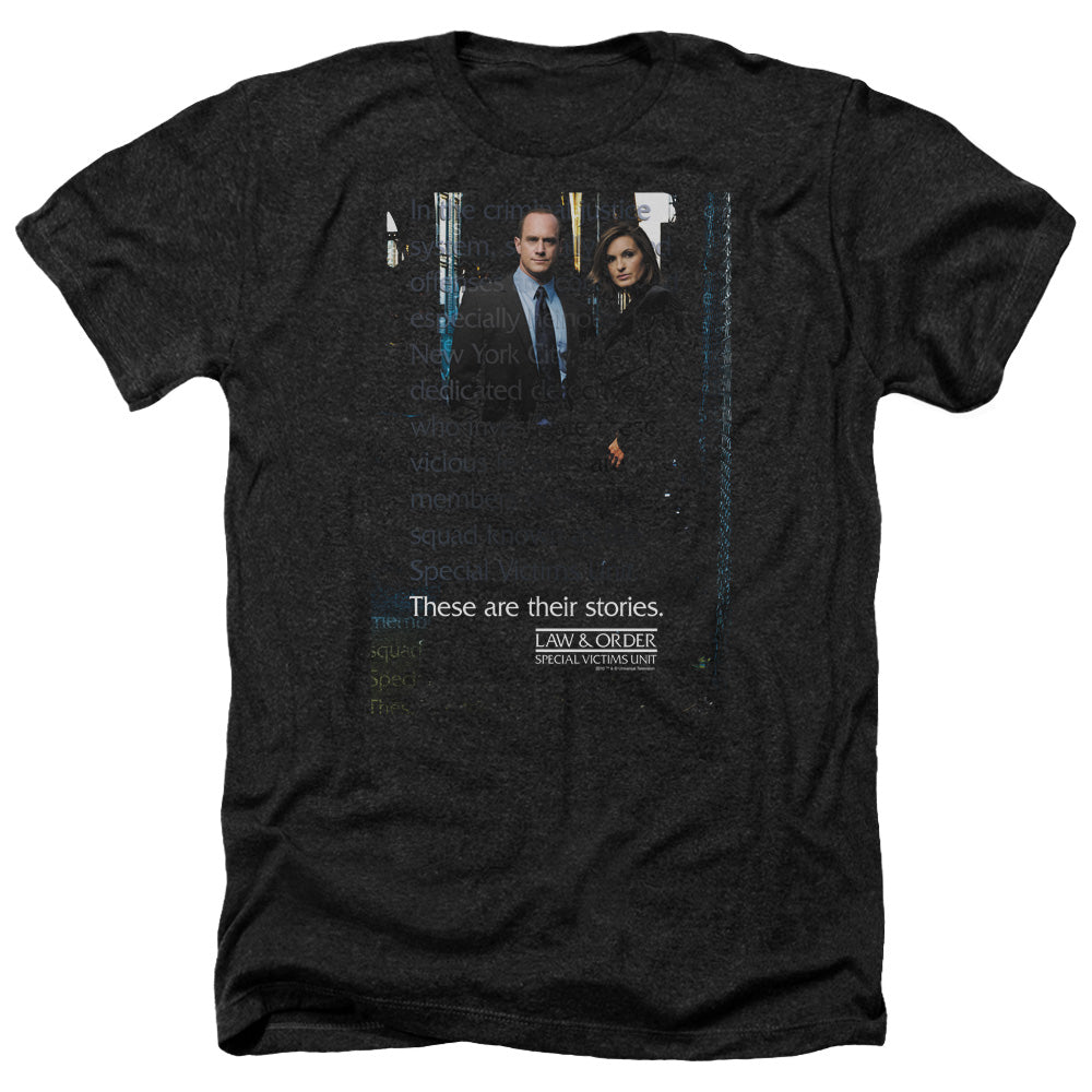 AN OFFCIALLY LICENSED LAW AND ORDER SVU SVU MEN'S HEATHER T-SHIRT CHARCOAL