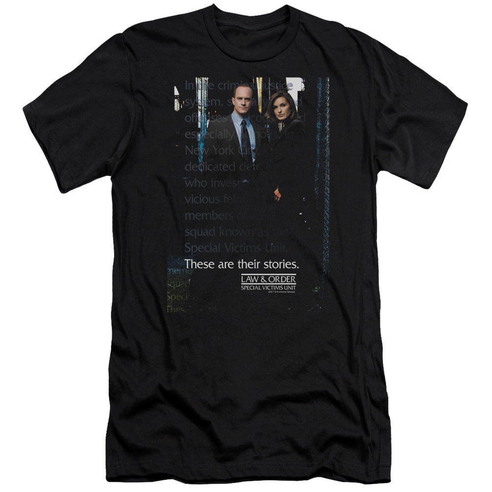 AN OFFCIALLY LICENSED LAW AND ORDER SVU SVU MEN'S PREMIUM SLIM FIT T-SHIRT BLACK