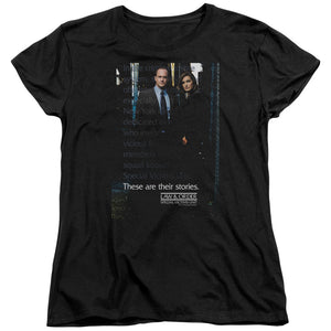 AN OFFCIALLY LICENSED LAW AND ORDER SVU SVU WOMEN'S REGULAR FIT T-SHIRT BLACK