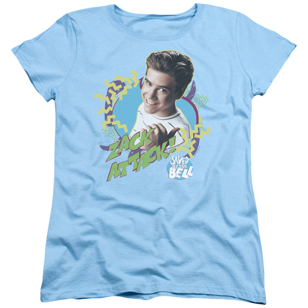 Saved By The Bell Zack Attack Licensed Women's T-Shirt Regular Fit SM-2X