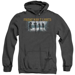 AN OFFCIALLY LICENSED FRIDAY NIGHT LIGHTS GAME TIME ADULT UNISEX HEATHER PULLOVER HOODIE BLACK