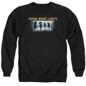 AN OFFCIALLY LICENSED FRIDAY NIGHT LIGHTS GAME TIME ADULT UNISEX CREWNECK SWEATSHIRT BLACK