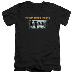 AN OFFCIALLY LICENSED FRIDAY NIGHT LIGHTS GAME TIME MEN'S V-NECK T-SHIRT BLACK