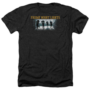 AN OFFCIALLY LICENSED FRIDAY NIGHT LIGHTS GAME TIME MEN'S HEATHER T-SHIRT CHARCOAL