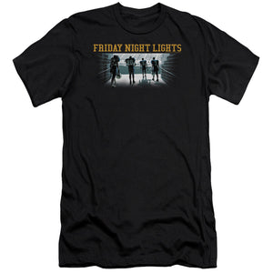 AN OFFCIALLY LICENSED FRIDAY NIGHT LIGHTS GAME TIME MEN'S PREMIUM SLIM FIT T-SHIRT BLACK