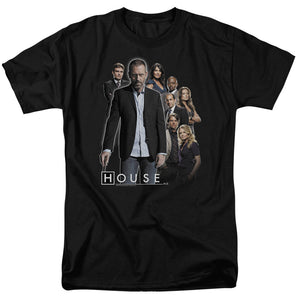 AN OFFCIALLY LICENSED HOUSE CREW MEN'S REGULAR FIT T-SHIRT BLACK