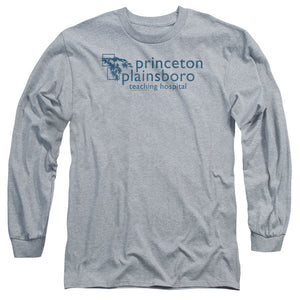 AN OFFCIALLY LICENSED HOUSE PRINCETON PLAINSBORO MEN'S LONG SLEEVE T-SHIRT ATHLETIC HEATHER