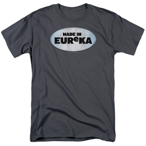 AN OFFCIALLY LICENSED EUREKA MADE IN EUREKA MEN'S REGULAR FIT T-SHIRT CHARCOAL