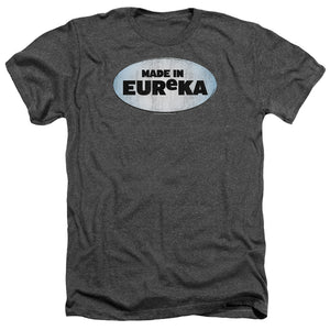 AN OFFCIALLY LICENSED EUREKA MADE IN EUREKA MEN'S HEATHER T-SHIRT CHARCOAL