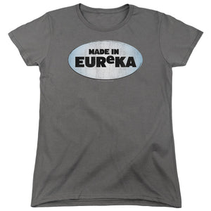AN OFFCIALLY LICENSED EUREKA MADE IN EUREKA WOMEN'S REGULAR FIT T-SHIRT CHARCOAL