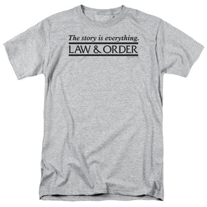 AN OFFCIALLY LICENSED LAW AND ORDER STORY MEN'S REGULAR FIT T-SHIRT ATHLETIC HEATHER
