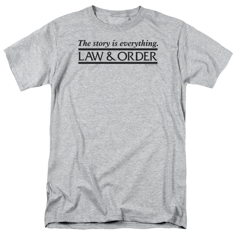 AN OFFCIALLY LICENSED LAW AND ORDER STORY MEN'S REGULAR FIT T-SHIRT ATHLETIC HEATHER
