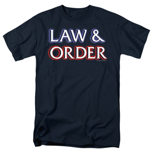 AN OFFCIALLY LICENSED LAW AND ORDER LOGO MEN'S REGULAR FIT T-SHIRT NAVY