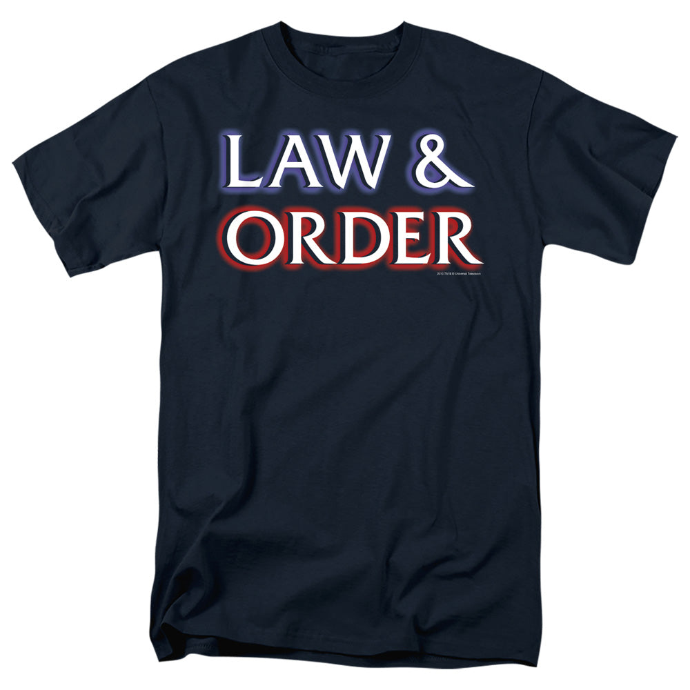 AN OFFCIALLY LICENSED LAW AND ORDER LOGO MEN'S REGULAR FIT T-SHIRT NAVY