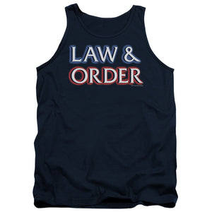 AN OFFCIALLY LICENSED LAW AND ORDER LOGO ADULT UNISEX TANK TOP NAVY