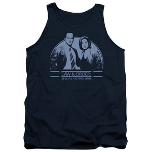 AN OFFCIALLY LICENSED LAW AND ORDER SVU ELLIOT&OLIVIA ADULT UNISEX TANK TOP NAVY