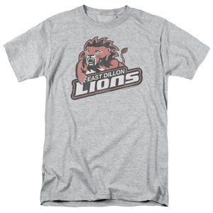AN OFFCIALLY LICENSED FRIDAY NIGHT LIGHTS EAST DILLION LIONS MEN'S REGULAR FIT T-SHIRT ATHLETIC HEATHER