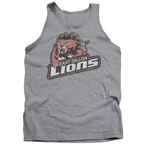 AN OFFCIALLY LICENSED FRIDAY NIGHT LIGHTS EAST DILLION LIONS ADULT UNISEX TANK TOP ATHLETIC HEATHER
