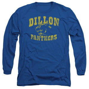 AN OFFCIALLY LICENSED FRIDAY NIGHT LIGHTS PANTHERS MEN'S LONG SLEEVE T-SHIRT ROYAL