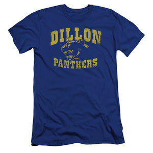 AN OFFCIALLY LICENSED FRIDAY NIGHT LIGHTS PANTHERS MEN'S PREMIUM SLIM FIT T-SHIRT ROYAL