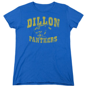AN OFFCIALLY LICENSED FRIDAY NIGHT LIGHTS PANTHERS WOMEN'S REGULAR FIT T-SHIRT ROYAL