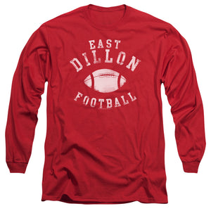 AN OFFCIALLY LICENSED FRIDAY NIGHT LIGHTS EAST DILLON FOOTBALL MEN'S LONG SLEEVE T-SHIRT RED