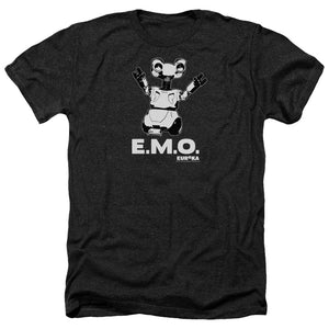 AN OFFCIALLY LICENSED EUREKA EMO MEN'S HEATHER T-SHIRT CHARCOAL