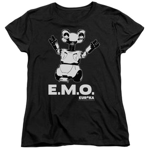 AN OFFCIALLY LICENSED EUREKA EMO WOMEN'S REGULAR FIT T-SHIRT BLACK