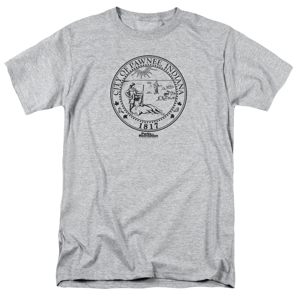 Parks And Rec Pawnee Seal Licensed Adult Unisex T-Shirt Regular Fit Tee SM-3X