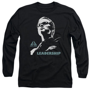 AN OFFCIALLY LICENSED EUREKA LEADERSHIP POSTER MEN'S LONG SLEEVE T-SHIRT BLACK