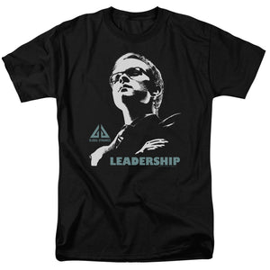 AN OFFCIALLY LICENSED EUREKA LEADERSHIP POSTER MEN'S REGULAR FIT T-SHIRT BLACK