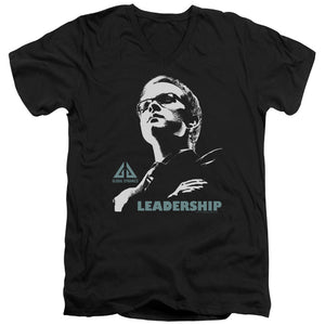 AN OFFCIALLY LICENSED EUREKA LEADERSHIP POSTER MEN'S V-NECK T-SHIRT BLACK