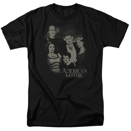 The Munsters American Gothic Licensed Adult Unisex T-Shirt Regular Fit Tee SM-3X