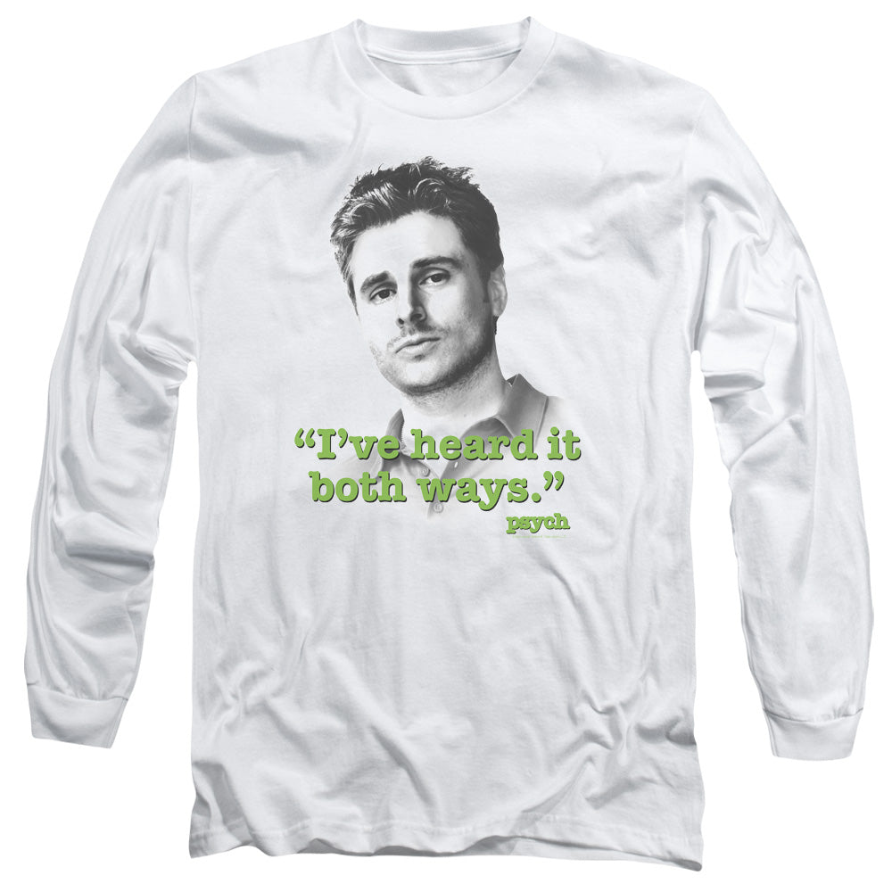 Psych Both Ways Licensed Adult Unisex Long Sleeve T-Shirt LG