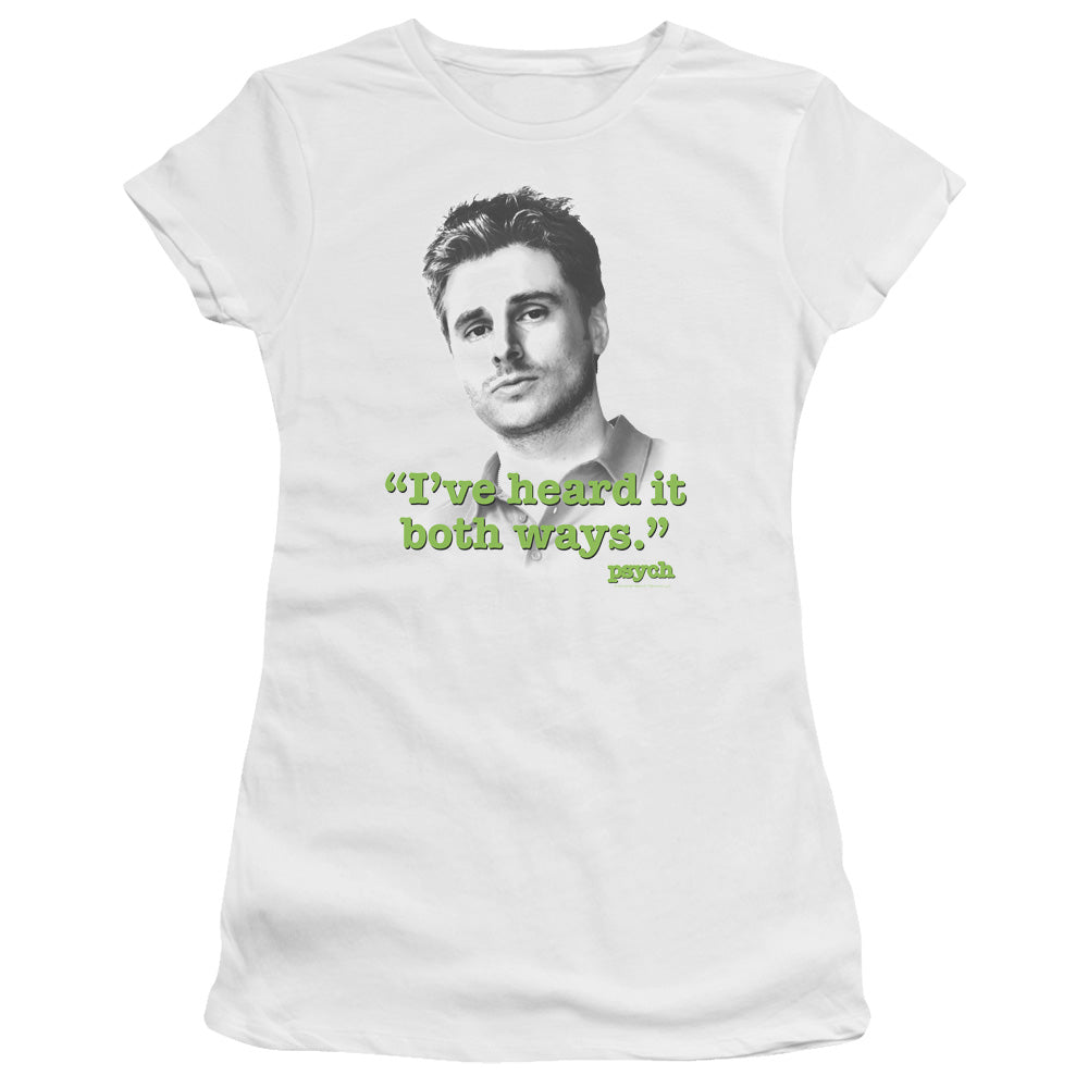 Psych Both Ways Licensed Women's T-Shirt Juniors LG